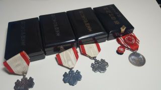 Japanese Wwii Ww2 Cased Order Of The Rising Sun 8th Red Cross Merit
