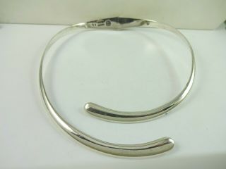 Vintage Sterling Silver Taxco Mexico Tane Choker Necklace 64.  9g