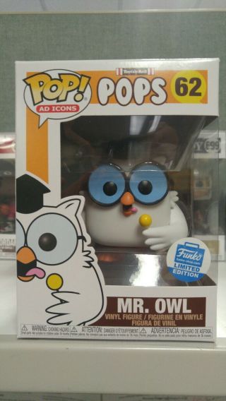 Funko Pop Tootsie Roll Pops - Mr.  Owl In Hand Le Ad Icons