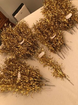 Vintage Aluminum Christmas Tree Gold 38 Branches Only - Gold Colored -