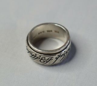 Nlp Tnc Inc Lotr The " One Ring " Sterling Silver Spinning Ring Size 6 Rare