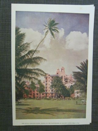 1935 Royal Hawaiian Hotel Menu,  Cover On The Playground Of Ancient Kings By Post