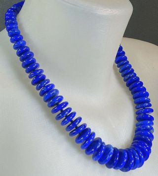 150 Grams Massive German Idar - Oberstein Natural Lapis Lazuli Gemstones Necklace