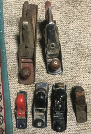6 - Vintage Corsair Usa Wood Plane Stanley And Others