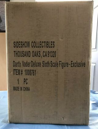 Sideshow Collectibles Star Wars Darth Vader Deluxe 1/6 Scale Figure 100076 Nib