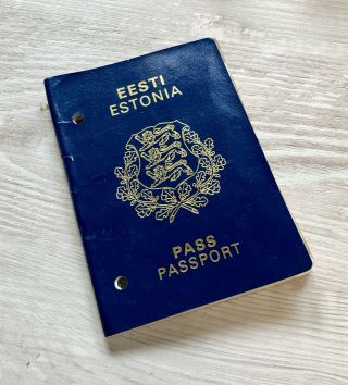 Estonia Collectible Pre - Biometric Not Us Passport With Many Visas (cancelled)