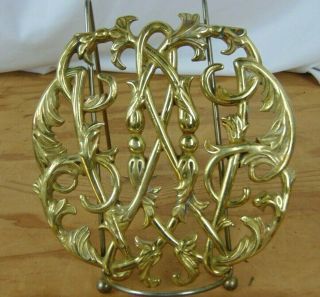 Virginia Metalcrafters Colonial Williamsburg Cypher Trivet Brass Cw10 - 14