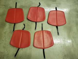 5 Knoll Bertoia Red Vintage Seat Pads
