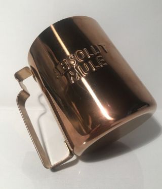 Absolut Moscow Mule Copper Plated Stainless Steel Mug Cup 13 Oz Alcohol Drink
