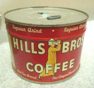 graphic old Hills Brothers key wind coffee tin 3