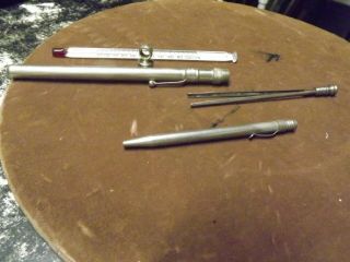 Vintage Tools Taylor Brand Thermometer In Tube And 1920 Mechanical Penicil