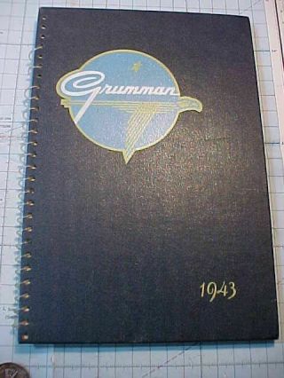 Wwii 1943 Grumman Aircraft Calendar / Photo / History Book