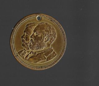 1880 James Garfield Chester Arthur Jugate Presidential Campaign Medal Or Token