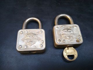 Vintage Master Lock 77 Lion Padlock One With Key