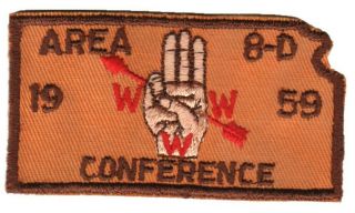 Boy Scouts Oa Conclave Area 8d 1959 Section Bsa Patch Badge