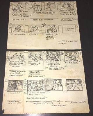 1967 Fantastic Four Anim.  Storyboards (danger In The Depths) Hanna - Barbera,