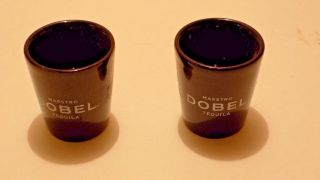 Maestro Dobel Tequila Black Ceramic Shot Glass Set Of 2