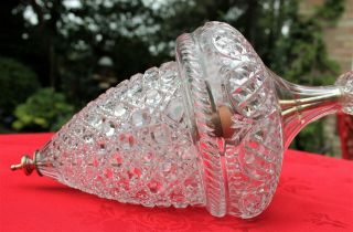 Vintage lead crystal glass light pendant 2