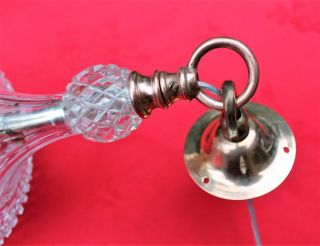 Vintage lead crystal glass light pendant 3