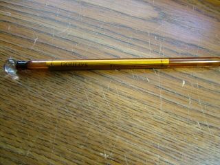 Amber Glass With Paper Swizzle Stick Goulds Flushing Long Island Ny