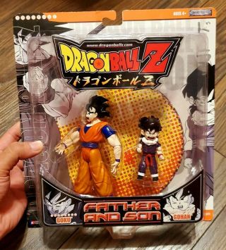 Rare Dragon Ball Z Kid Gohan & Goku Father Son 2 Pack Figure Jakks Dbz