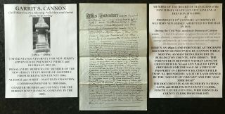 Pro - Slavery Nj Politician President Pierce Us Attorney Land Document Signed 1850