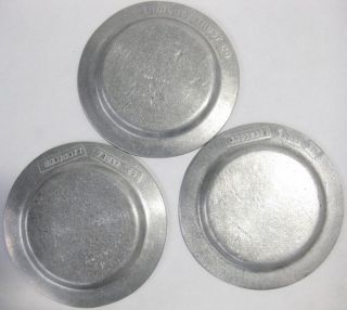 3 Coin Plates Endicott Trust Co Liberty Dime Penny,  Buffalo Nickel Pew Ta Rex 2