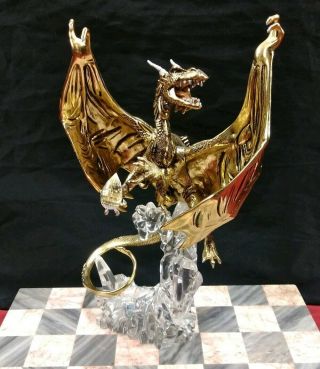 Franklin Dragon Michael Whelan " Guardian Of The Crystal Cave " Statue 1 Day