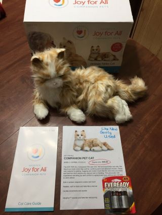 Hasbro Joy For All Orange Tabby Cat Interactive Plush Cat & Senior Companion Pet