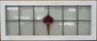 Old English Leaded Stained Glass Window Transom Pretty Abstract 34 " X 14.  25 "