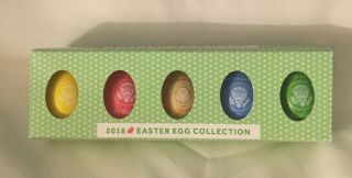 Trump White House 2018 Easter Egg Set 5 Eggs President & Melania Signed W Box