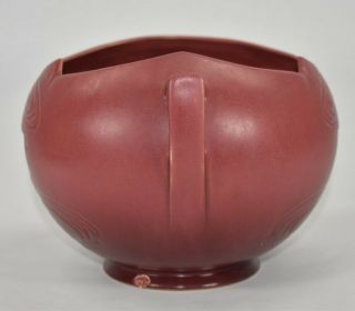 Vintage Roseville Pottery Silhouette Red Nude Ceramic Art Deco Vase 742 - 6 2