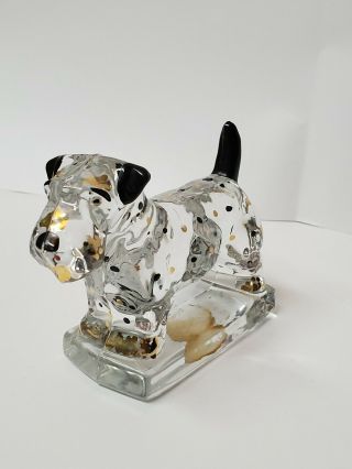 Vintage Glass Airedale Irish Terrier Dog Figurine Paper Weight