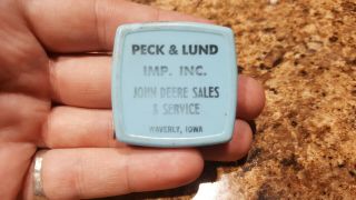 Vintage Peck & Lind Implement Waverly Iowa John Deere Dealership Tape Measure