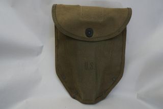 Wwii Us Army Green Folding Shovel Canvas Cover Only 1944 V.  C.  Co.  Military