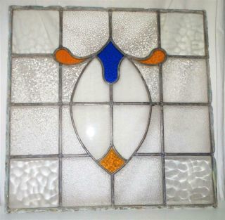 1930s Art Deco Leaded Stained Glass Window,  Origiinal,  In.