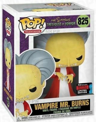 Vampire Mr Burns - The Simpsons Nycc Exclusive Shared Funko Pop Vinyl Pre - Order