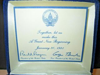1981 President Ronald Reagan & George Bush Inauguration Button Set,  Ben Silver 3