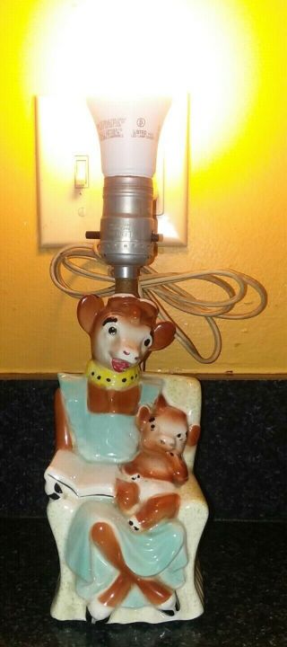 Vintage 1940s Elsie The Cow With Beauregard Borden Dairy Icecream Lamp