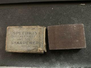 Vintage Speedway Pocket Knife And Tool Sharpener W/box Made In Japan