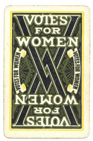 Vintage Votesfor Women Playing Card Game Woman 
