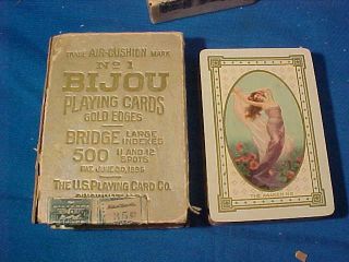 1896 Bijou No 1 Bridge 500 Playing Card Deck W 11,  12 Spots,  Great Joker