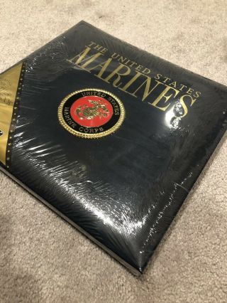 United States Marines Photo - Album Scrapbook Leather Bound With Marine Medallion
