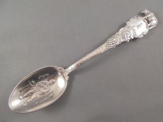 Antique Sterling Silver Souvenir Spoon San Francisco Ca Chinatown Man Shreve
