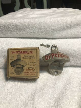 Vintage 1940s Dr Pepper Starr X Wall Mounted Bottle Opener With Screws