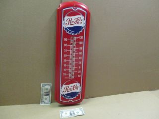 Pepsi - Cola - Patriotic Red White Blue Made In Usa - Thermometer Sign - Not Faded