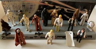 1977 Star Wars Mail Away Display Stand With Figures And