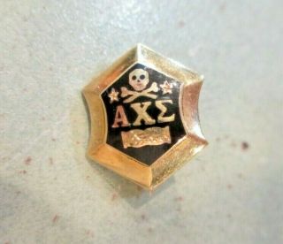10k Gold Alpha Chi Epsilon Axe ΑΧΣ Sigma Fraternity Pin Chemical Sciences