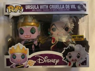 Funko Pop Disney Ursula & Cruella Hot Topic 2 Pack