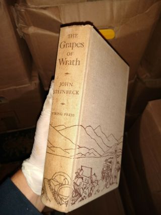 Vintage 1939 " The Grapes Of Wrath " By John Steinbeck From Stratford Press Hc